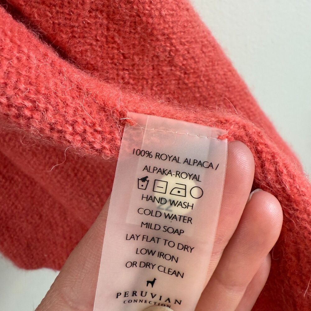 Peruvian Connection Short Sleeve Open Front Alpac… - image 5